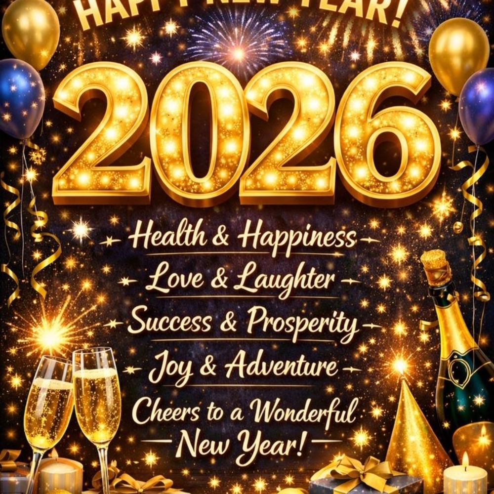 Gold New Year Party Decoration Set